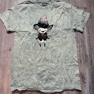 Green and Black Short Sleeve Tee casual lightweight